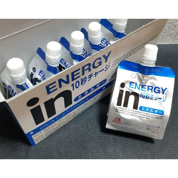180g × 6 Units Morinaga In Jelly Energy Drink Muscat Flavor with easy-swallow texture, offering gentle energy for active days