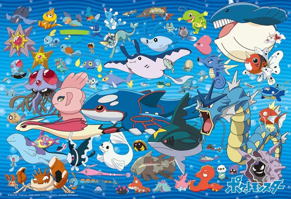 Beverly 100-023 Jigsaw Puzzle Pokemon Water Type Edition (100 L-Pieces) Pokemon Puzzle - YOYO JAPAN