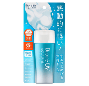 Biore UV Aqua Rich Watery Sunscreen GEL,Blue Bottle Sunscream SPF50+/PA++++ 70ml