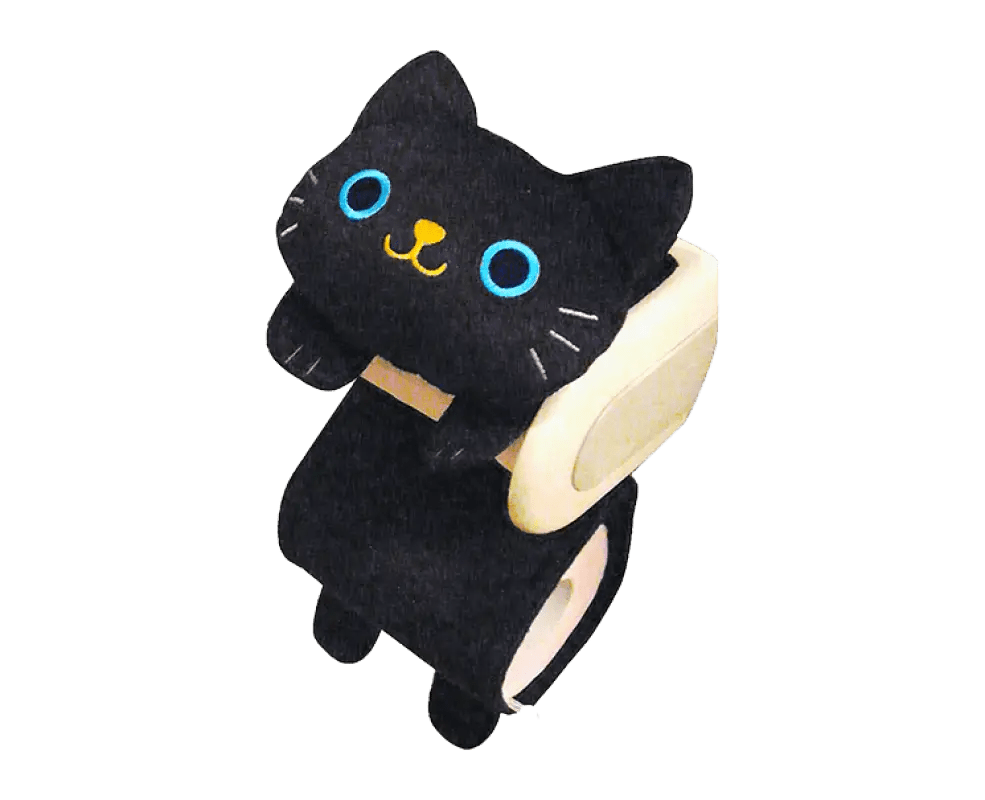 Black Cat Toilet Paper Holder