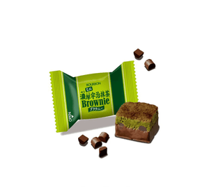 Bourbon Mini Rich Uji Matcha Brownie, 8 Pieces