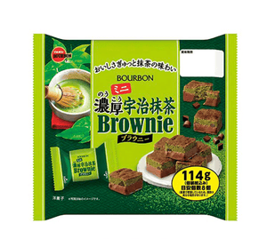 Bourbon Mini Rich Uji Matcha Brownie, 8 Pieces