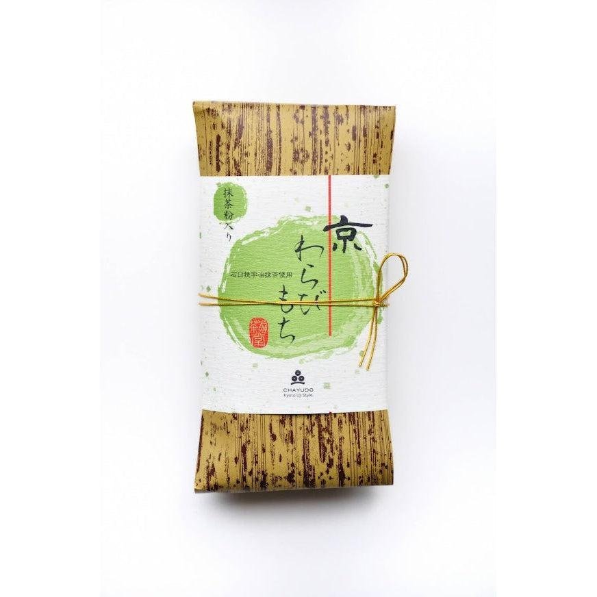 Chayudo Kyo Warabi Mochi Uji Matcha & Kinako Warabimochi 320g, soft traditional Japanese sweet, perfect for dessert