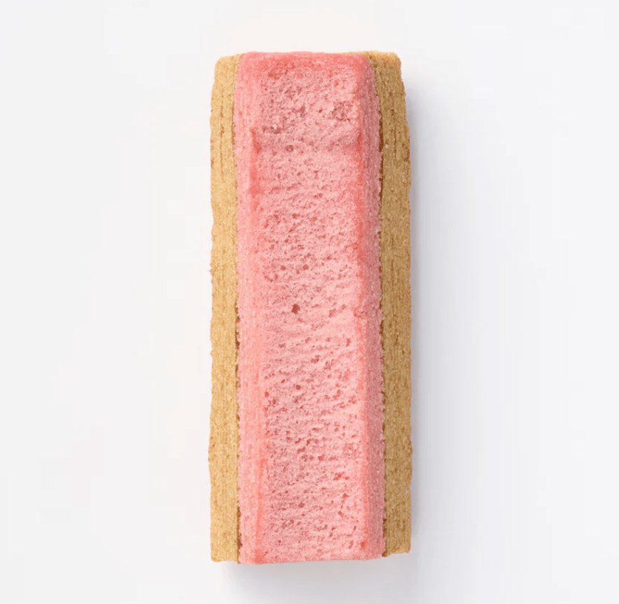 Individually wrapped Muji Baumkuchen Bran & Strawberry 5 pcs, designed for sharing