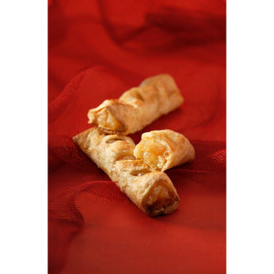 Close-up of Ragueneau Patissier’s Ringo Stick Aomori Apple Pie Sticks 12 Pieces, showcasing flaky layers and apple filling