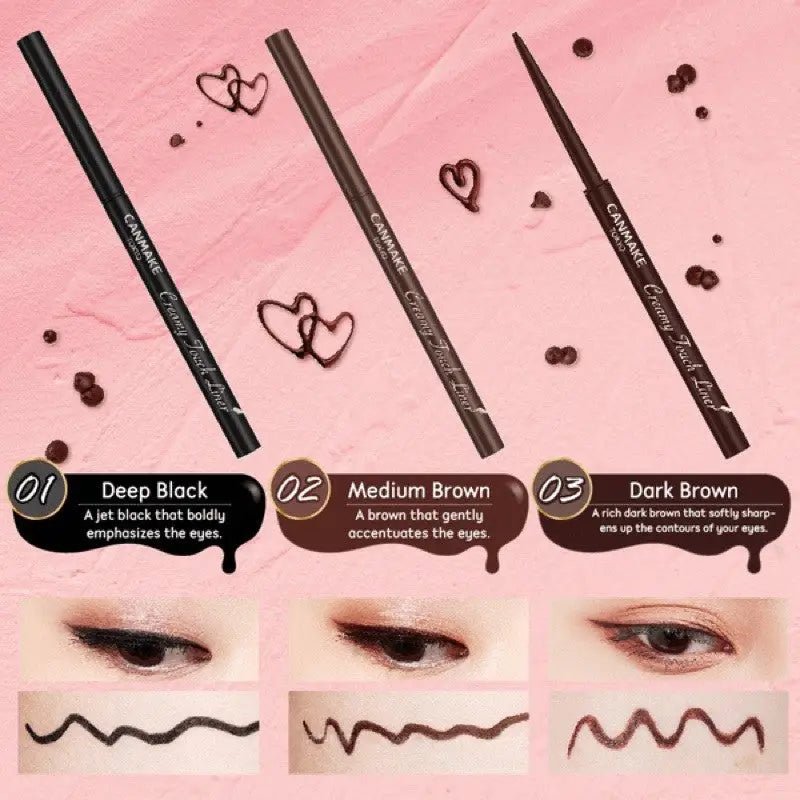 Canmake Creamy Touch Liner 02 Medium Brown - Japanese Lip Liner Products - Lips Makeup - YOYO JAPAN