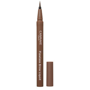 Canmake Flawless Brow Liquid 01 Walnut Brown 0.5ml Matte Brown Charcoal Powder