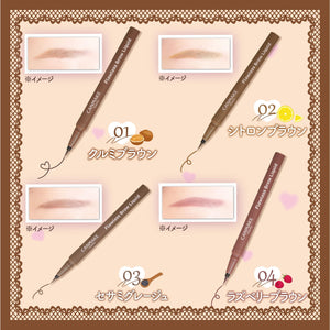 Canmake Flawless Brow Liquid 02 Citron Brown Matte Light Brown 0.5Ml Eyebrow Powder