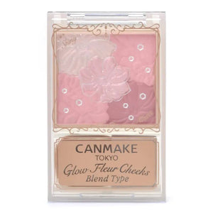 Canmake Glow Fleur Cheeks Blend Type B02 Rose Ballerina - Japanese Gloss Blush - Matte Blush Brand - YOYO JAPAN