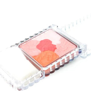 Canmake Glow Fleur Cheeks Blush Palette With Soft Brush Applicator (6.3g) - YOYO JAPAN