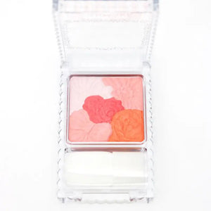 Canmake Glow Fleur Cheeks Blush Palette With Soft Brush Applicator (6.3g) - YOYO JAPAN