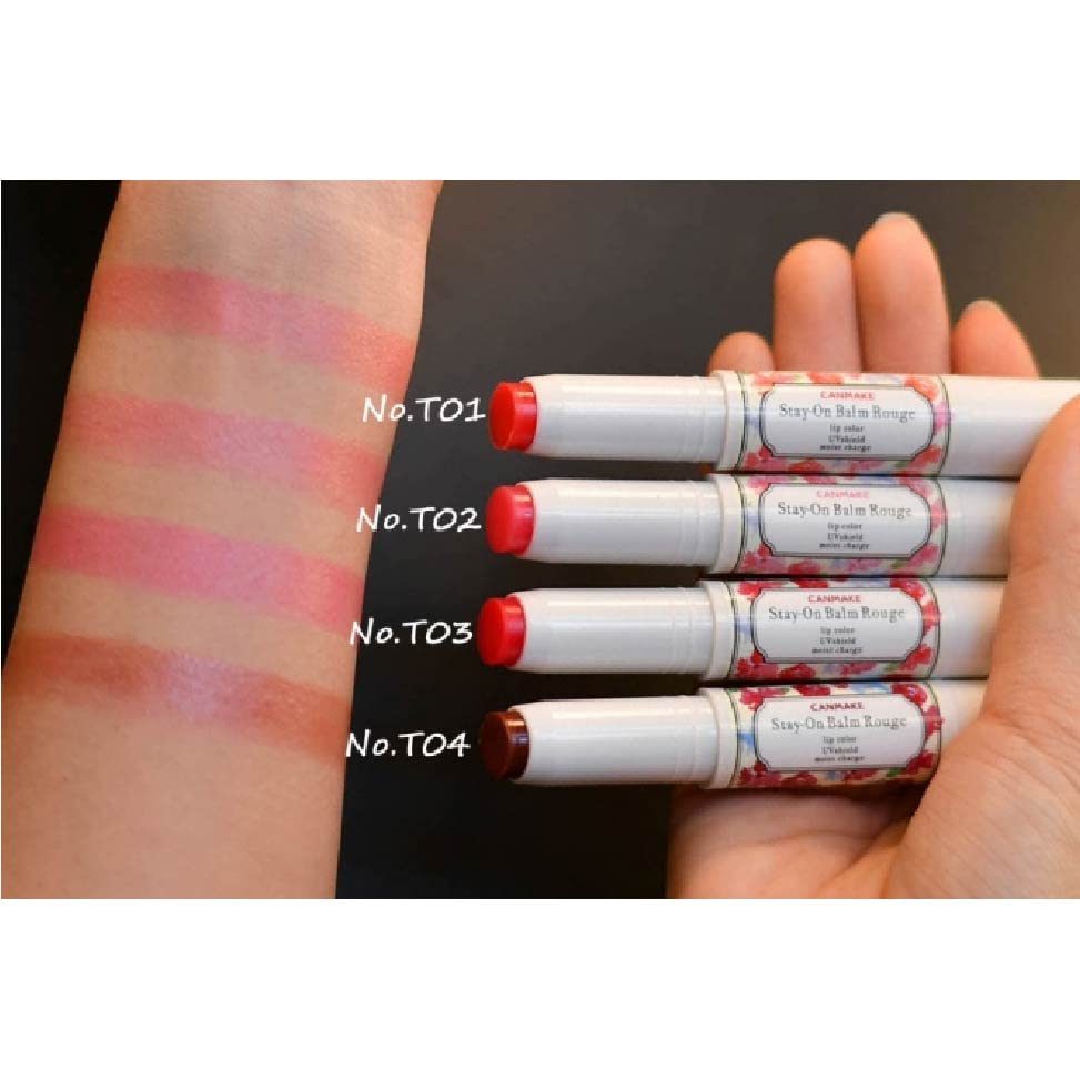 Canmake Stay - On Balm Rouge T03 Ruby Carnation 2.5g - Japanese Lipstick Brands