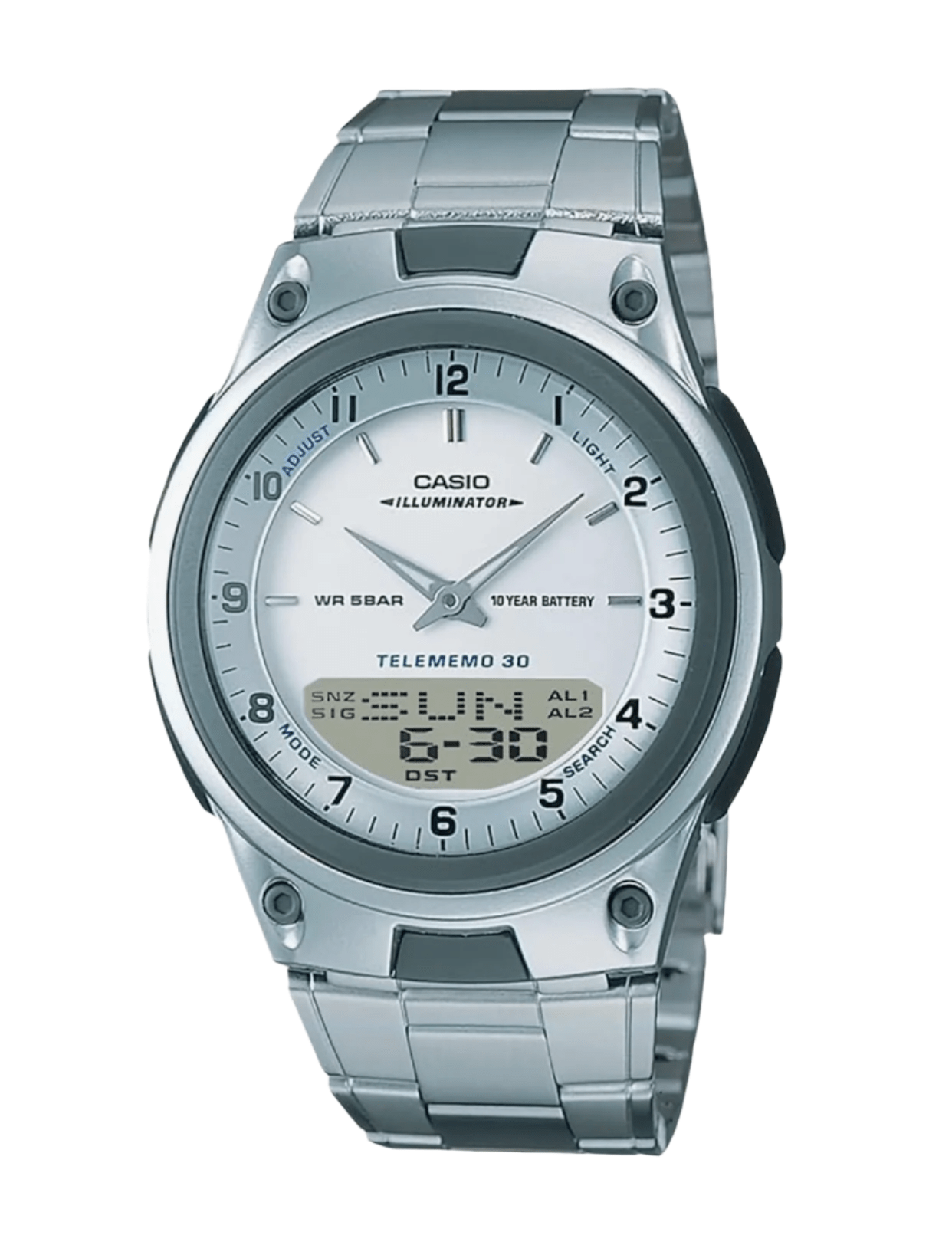 CASIO Collection Standard Quartz Men's Type AW - 80D - 7AJH, sliver