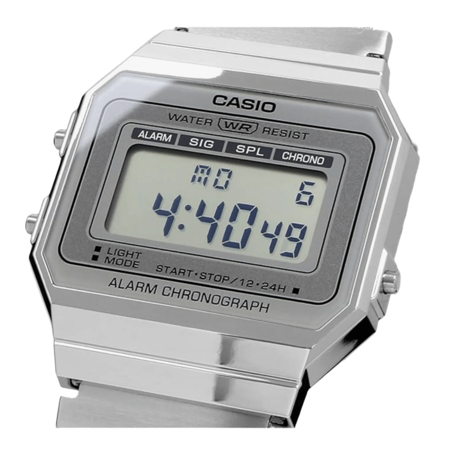 CASIO Digital Watch Vintage Series A700WM - 7A Metal Mesh Band Men's Women's Silver Overseas Model