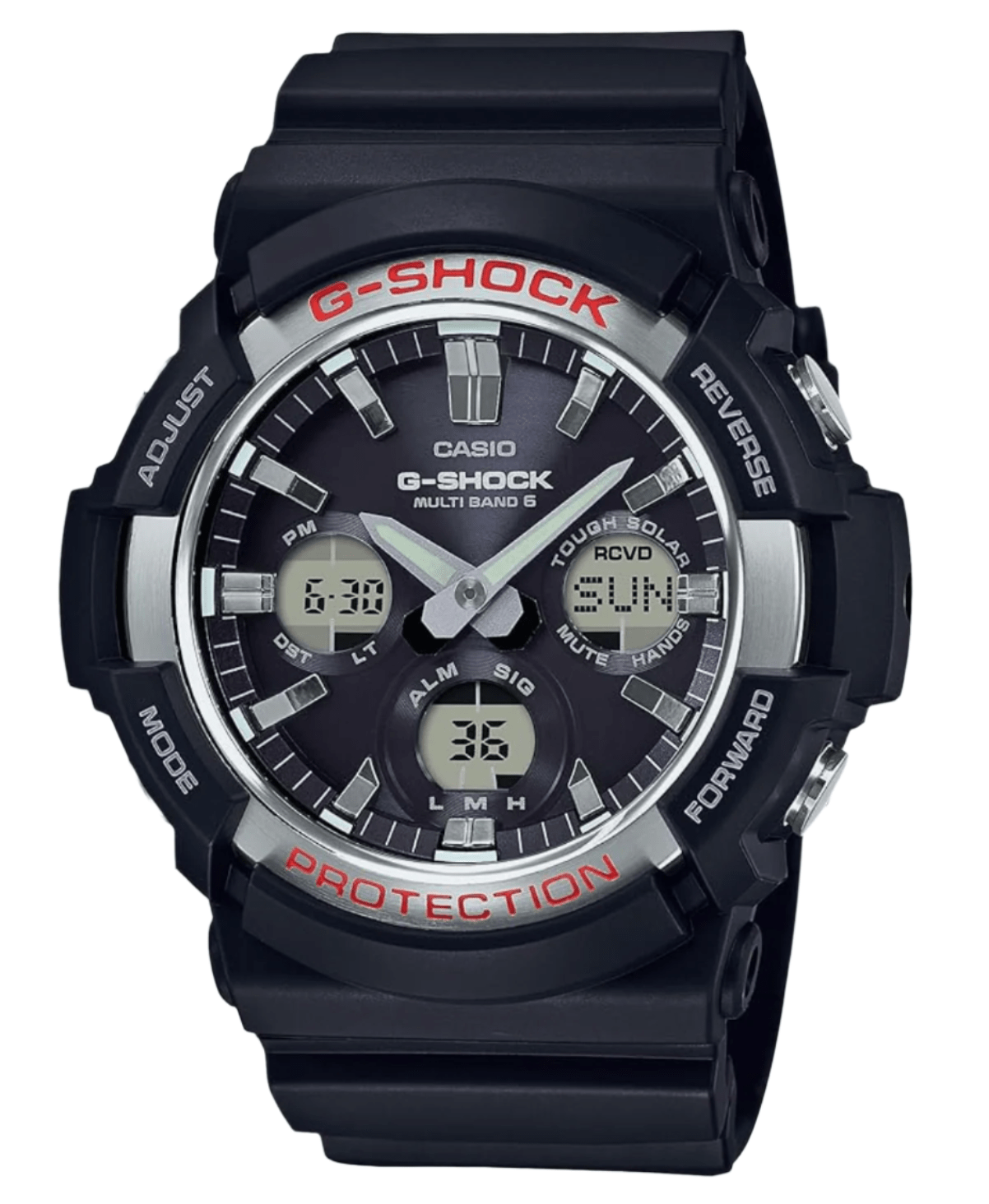 [Casio] G - Shock Watch, Radio Solar G GAW - 100 - 1AJF Men's Black & Red