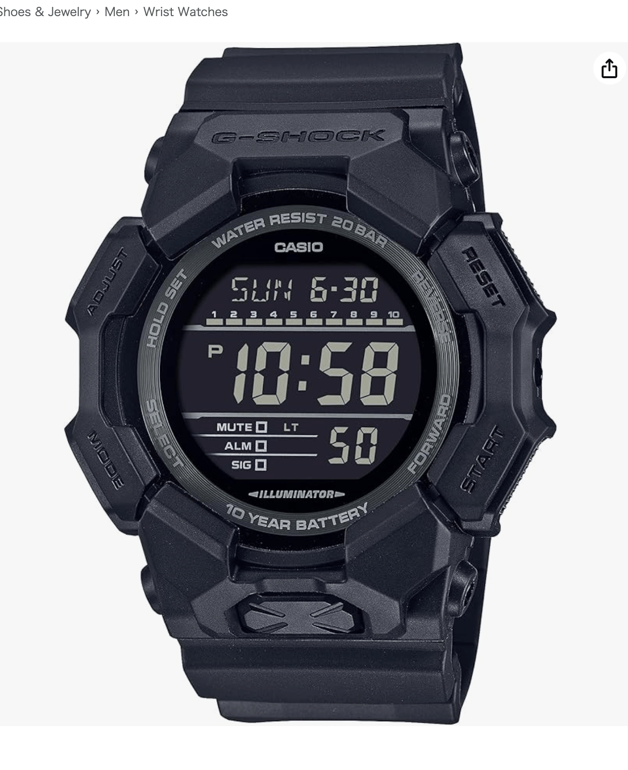 Casio GD - 010 Wristwatch, black