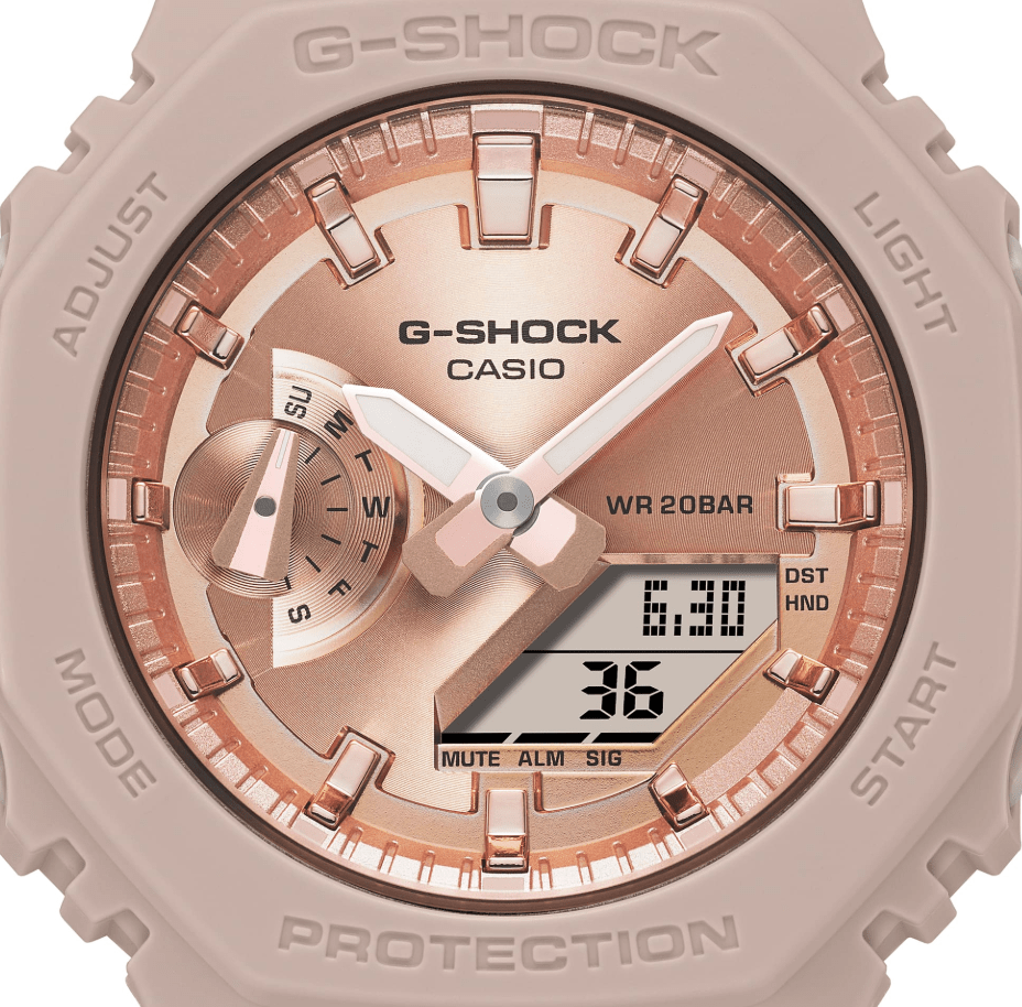 Casio GMA - S2100MD - 4AJF Watch Unisex Pink Beige Pink Gold