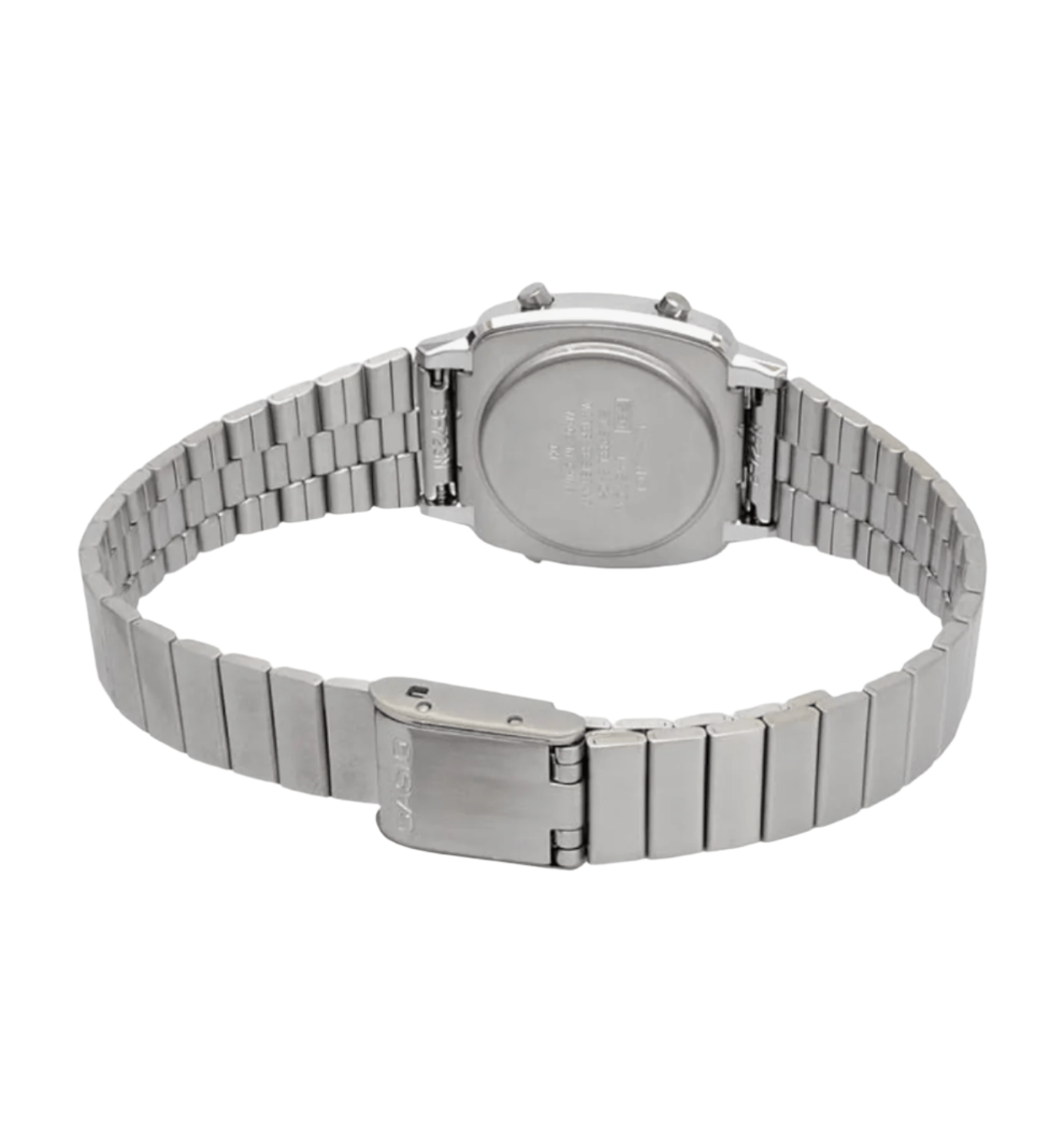 Casio LA670 Series Women's Digital Wristwatch, Silver x Gray LA670WA - 7DF