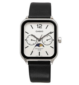 Casio MTP - M3 Series Standard Moon Phase Analog Men's Watch, Silver