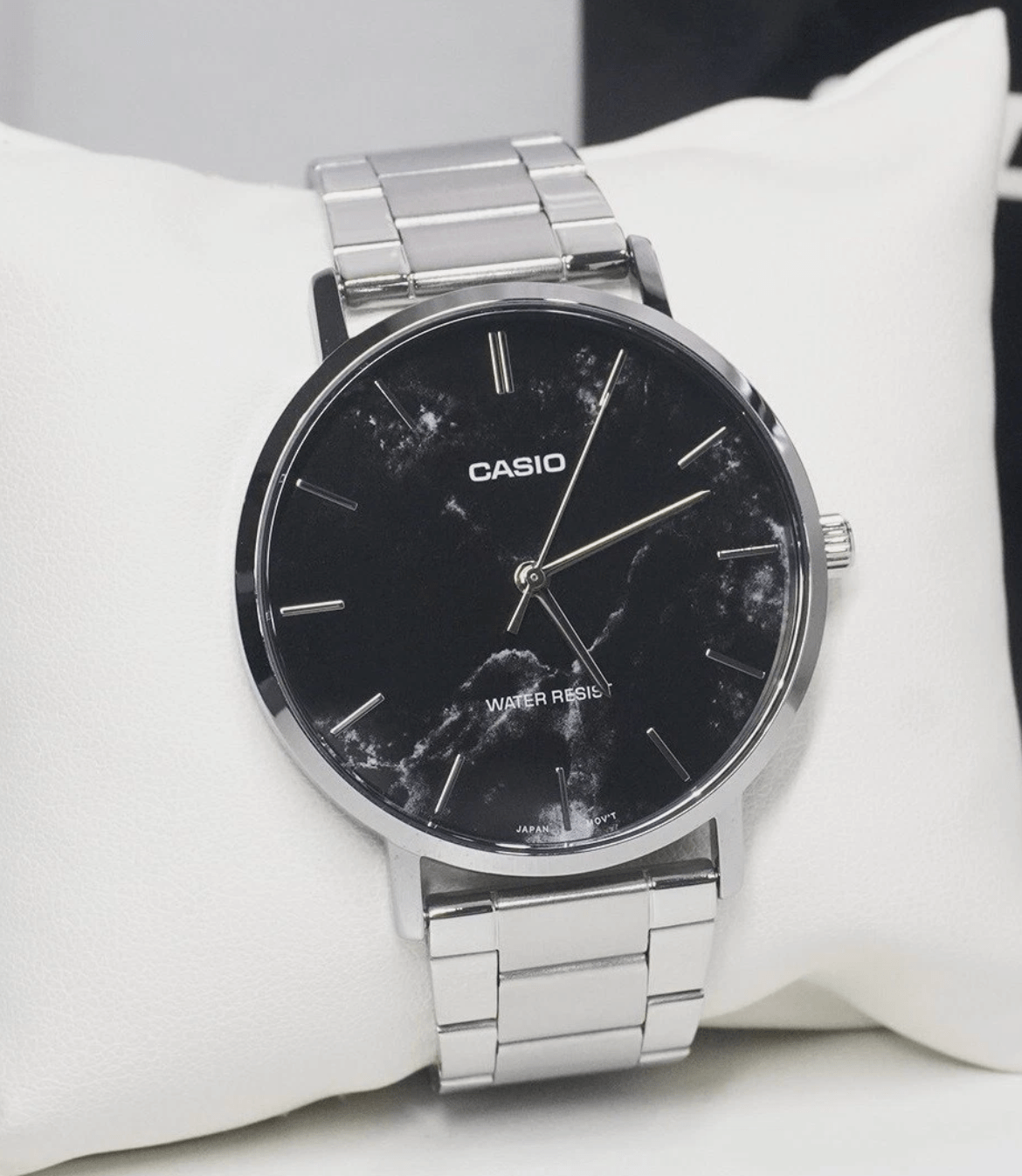 Casio Series Quartz Men's Watch, Black Marble MTP - VT01DM - 1A