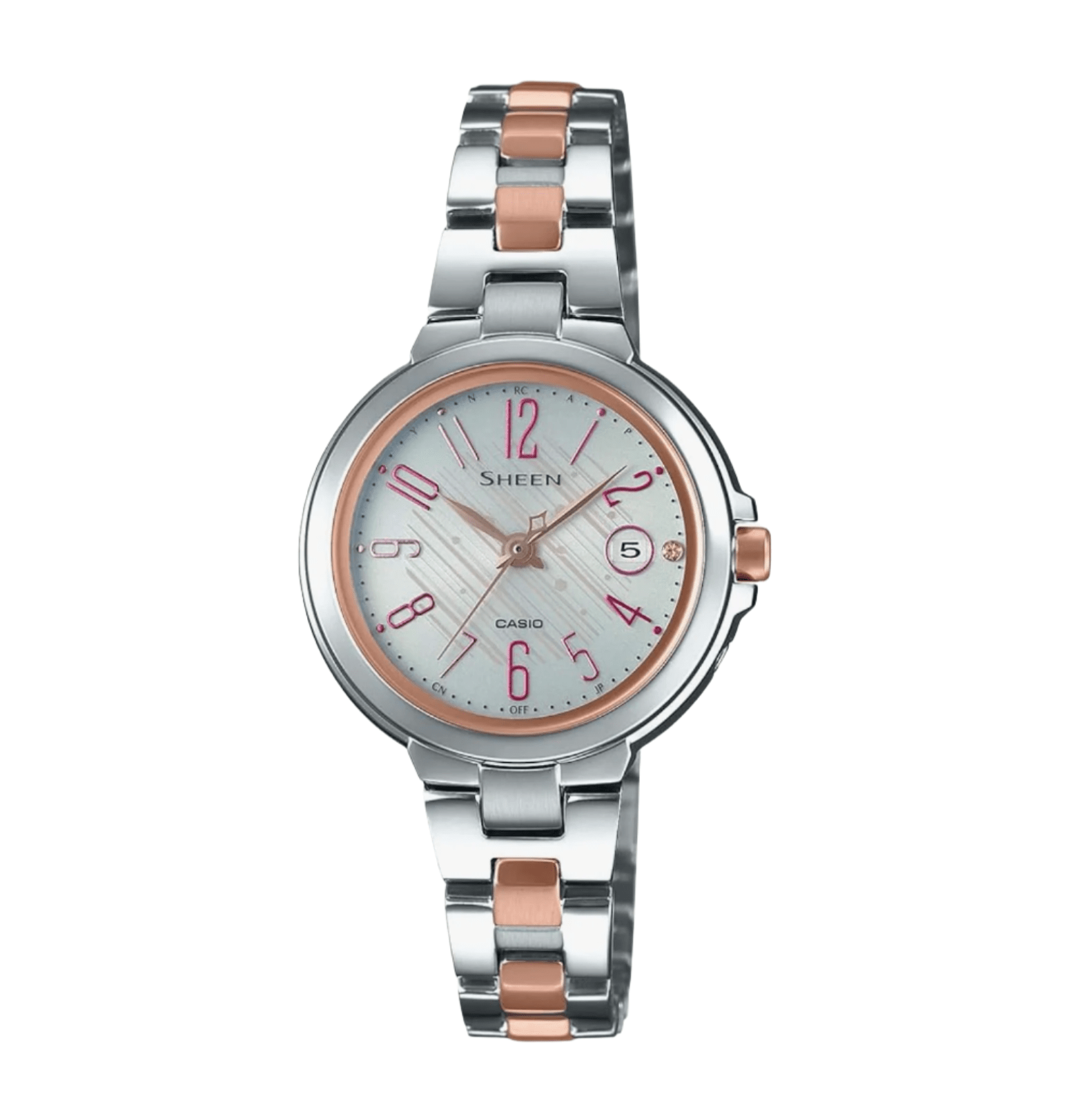 Casio SHW - 5100 Wristwatch, Scene, peach gold