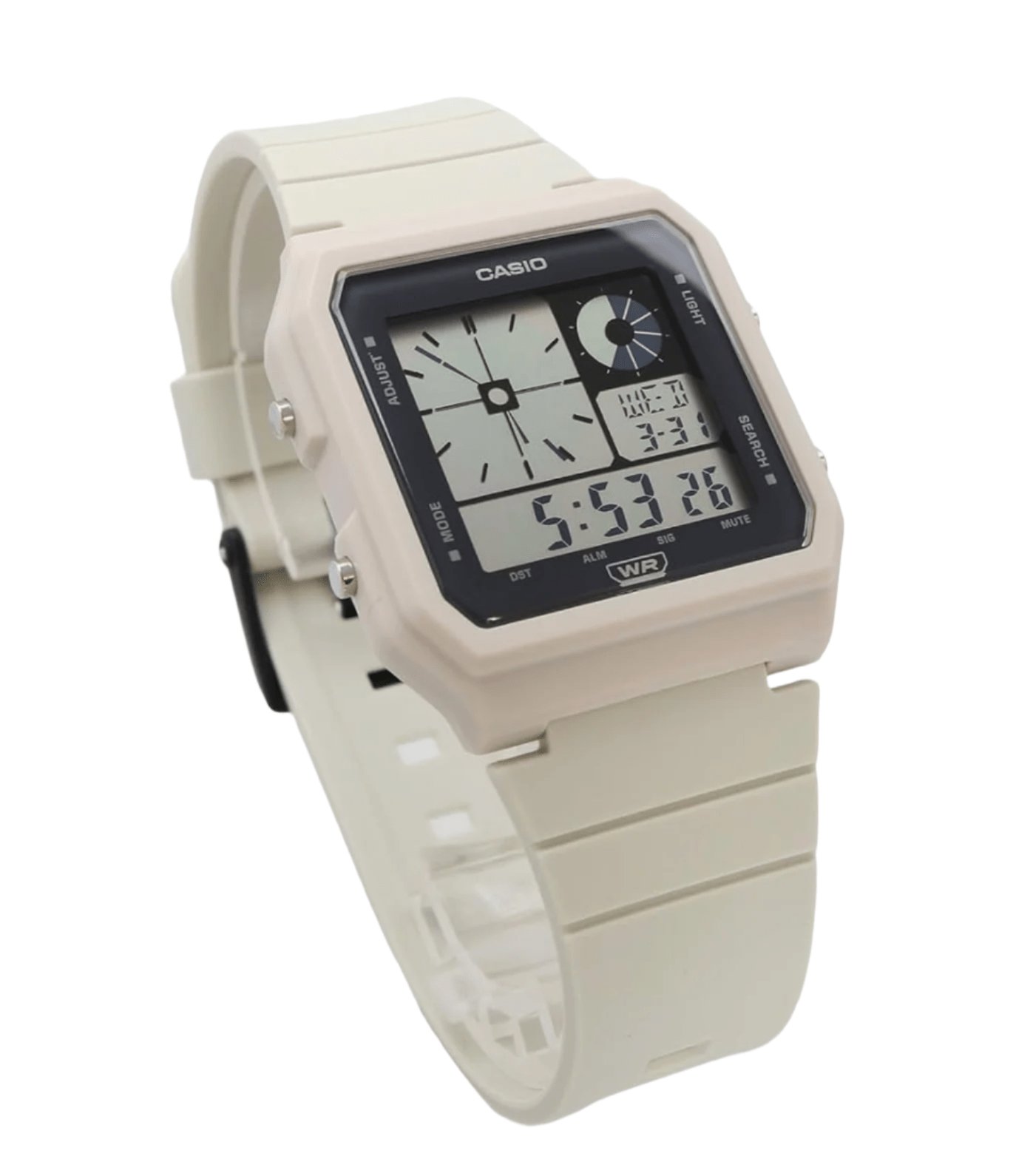 Casio Standard Digital Wristwatch, Unisex, Ivory LF - 20W - 8A, Bracelet Type