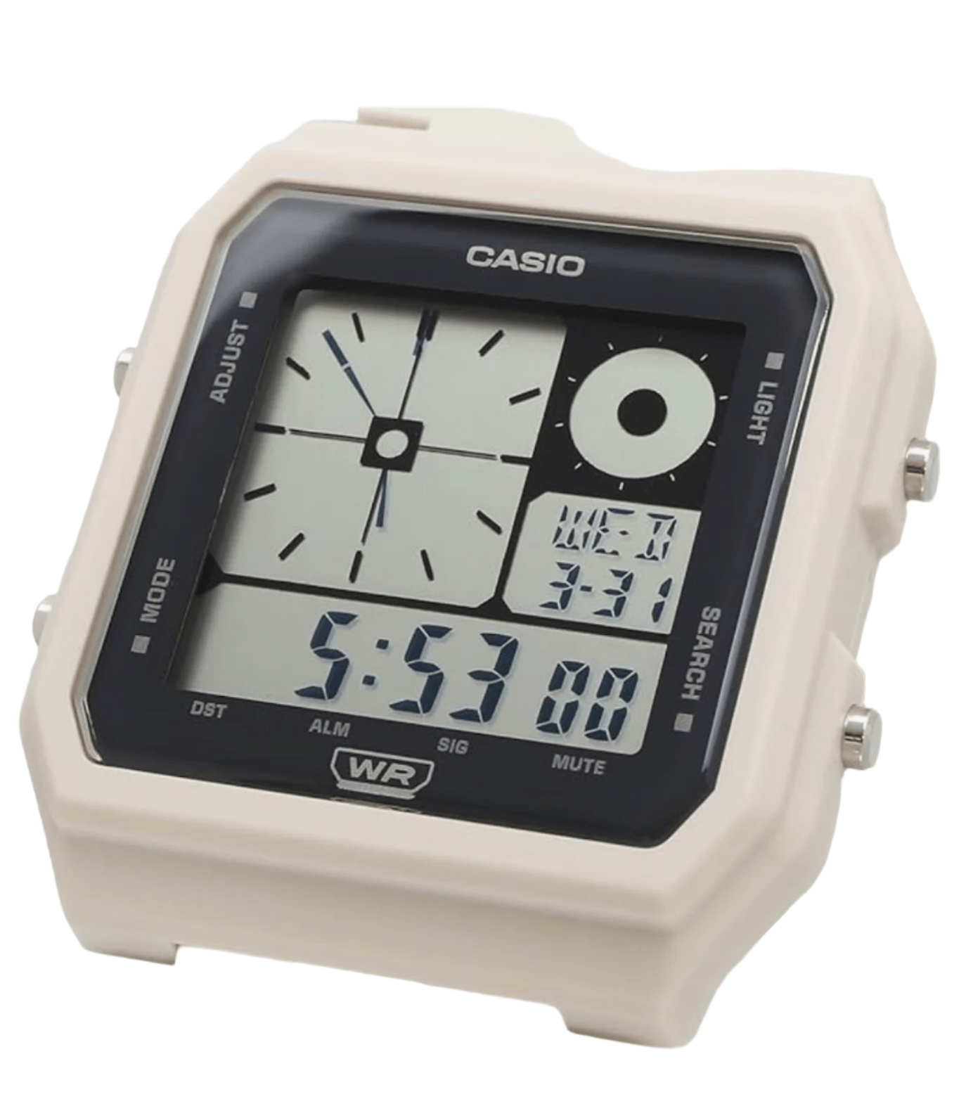 Casio Standard Digital Wristwatch, Unisex, Ivory LF - 20W - 8A, Bracelet Type