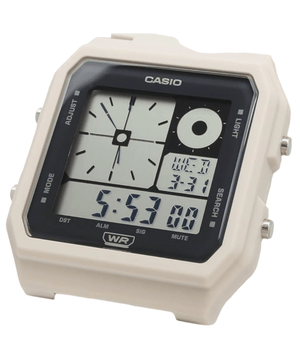 Casio Standard Digital Wristwatch, Unisex, Ivory LF - 20W - 8A, Bracelet Type