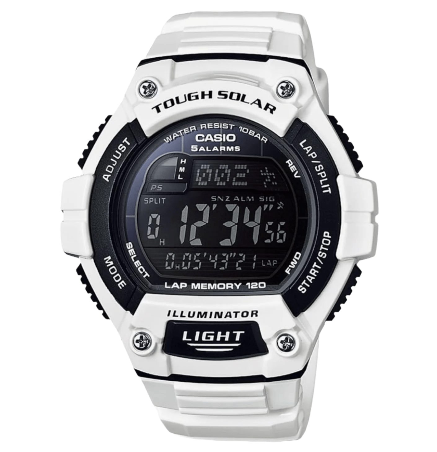 Casio W - S220 Watch, Casio Collection, white