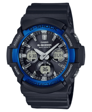 Casio Watch G - Shock Wireless Solar GAW - 100 B1A2JF Men's, Black & Blue