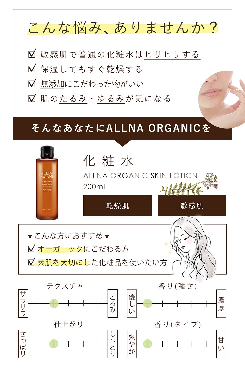 Allna Organic Japan Lotion High Moisturizing 200Ml