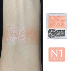 Cezanne Pearl Glow N1 Coral Shower 2.4G Cheek Highlighter