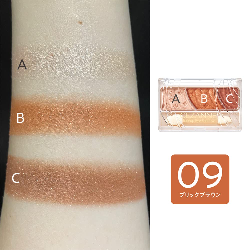 Cezanne Tone Up Eyeshadow 09 Brick Brown 2.6g - Eyeshadow Made In Japan