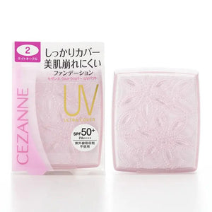 Cezanne Ultra Cover Uv Pact 2 Light Ocher SPF50+/PA++++ 11g - Makeup Foundation Powder