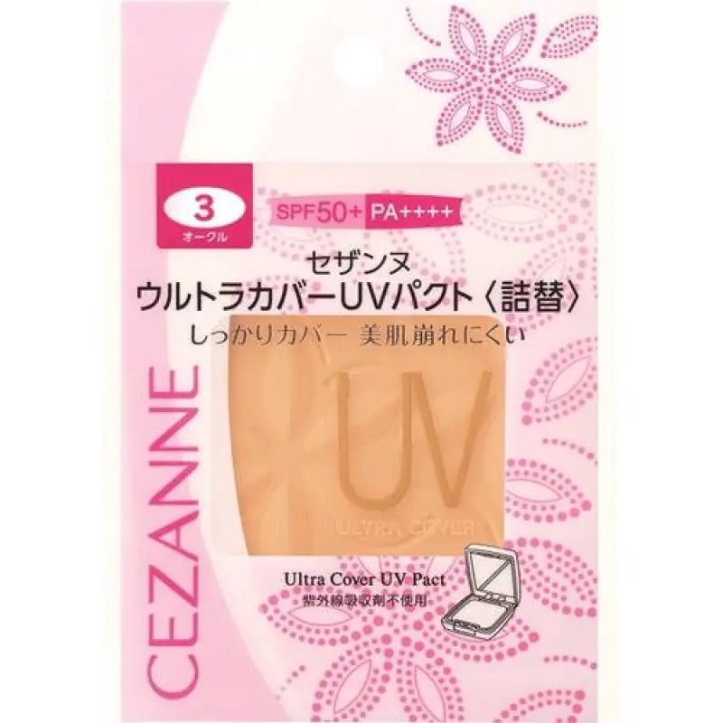 Cezanne Ultra Cover Uv Pact 3 Ocher 11g [refill] - Makeup Foundation For Oily Skin - YOYO JAPAN