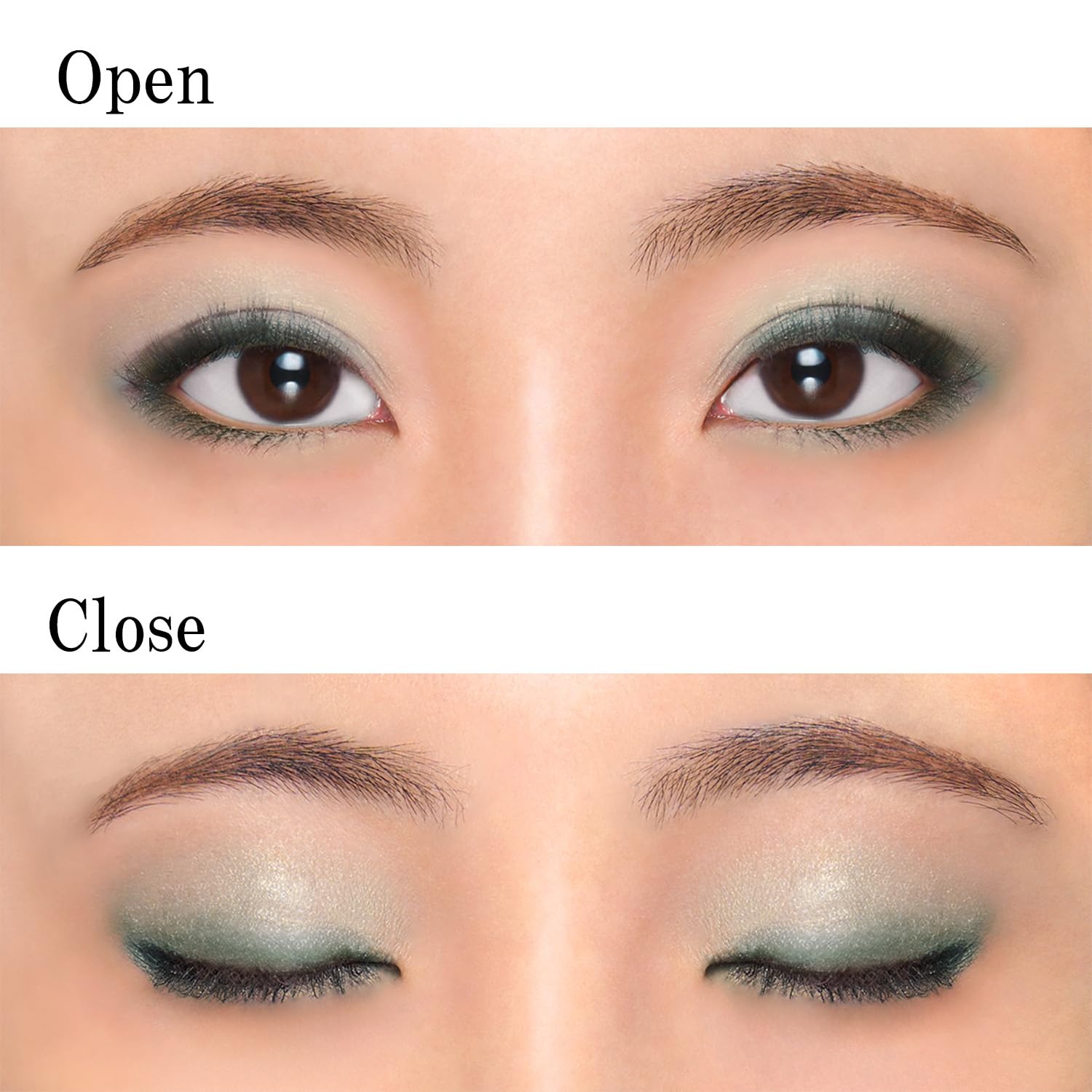 Chifure Twin Color Eyeshadow 84 Green Dual Shade Eye Makeup