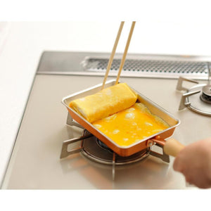 Chitose Copper Tamagoyaki Pan Rectangular Japanese Omelette Frying Pan 12x18cm - YOYO JAPAN