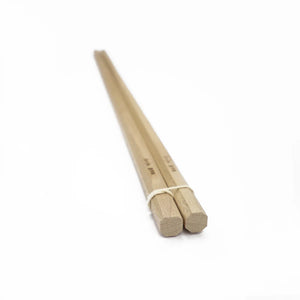 Close-up of Kiya Wooden Antibacterial Long Cooking Chopsticks 30cm, showcasing octagonal grip for stability