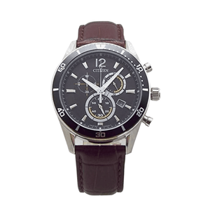 Citizen Eco - Drive Chronograph Brown Leather Strap VO10 - 6742F BR