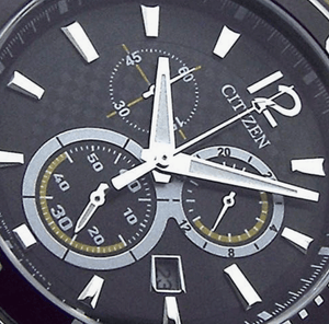 Citizen Eco - Drive Chronograph Brown Leather Strap VO10 - 6742F BR