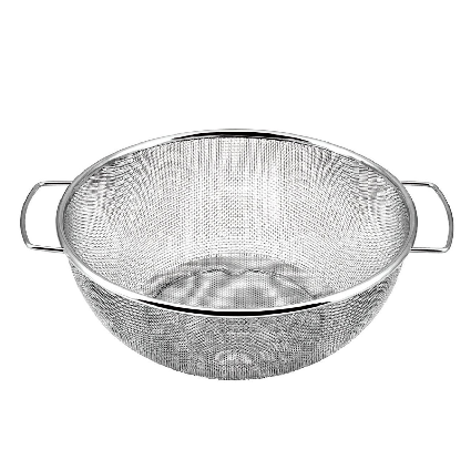 Stainless Steel Fine Mesh Colander With Legs Mesh #16, perfect for daily kitchen use.