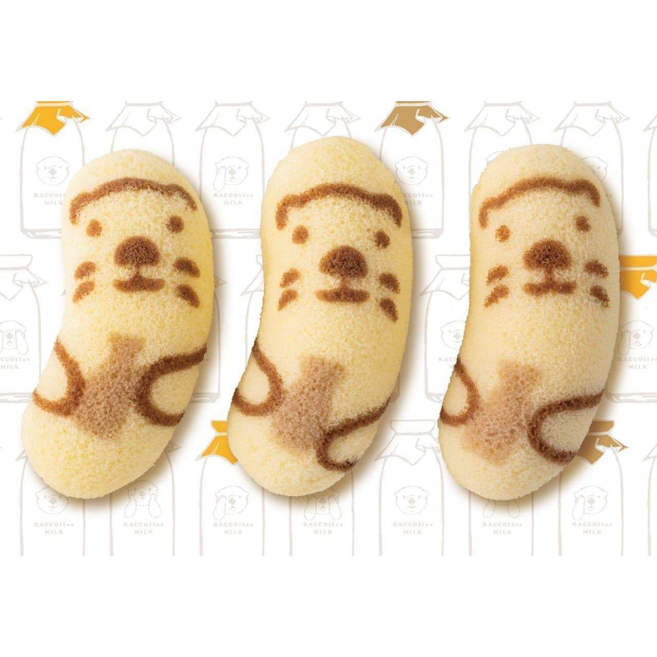 8-piece Tokyo Banana Cake Racco Coffee Milk Flavor, featuring soft cake and smooth custard, loved by all ages