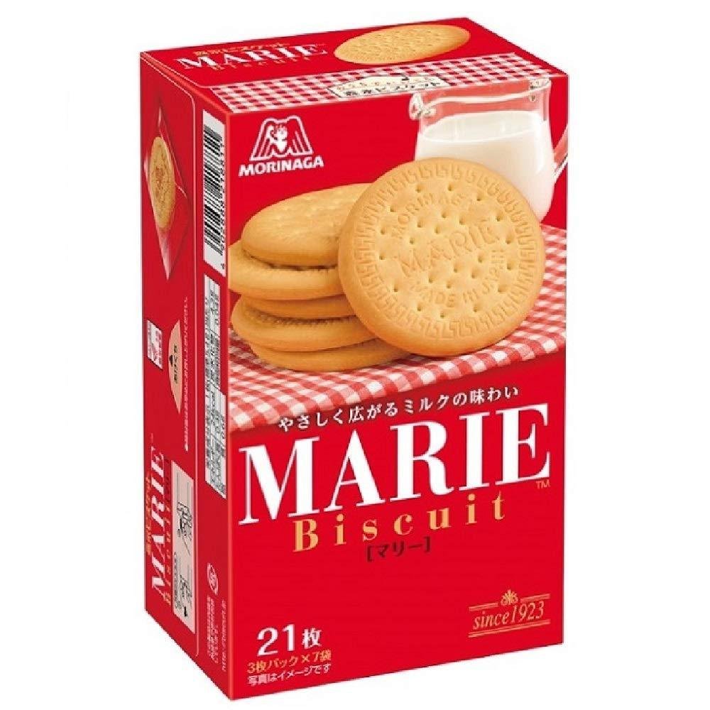 Close-up of Morinaga Marie Biscuits, light and crisp for everyday enjoyment