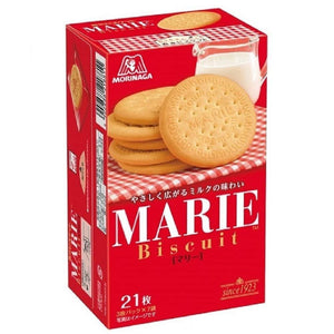 Close-up of Morinaga Marie Biscuits, light and crisp for everyday enjoyment