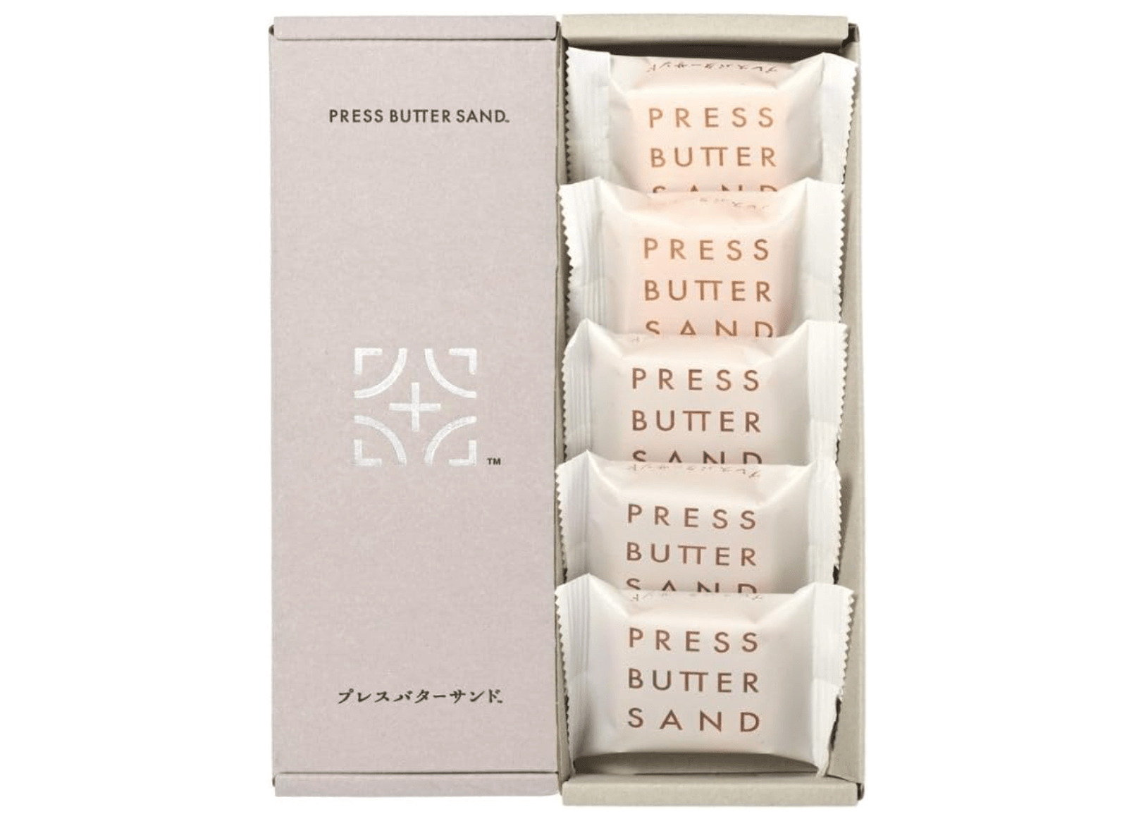 Press Butter Sand Butter Sandwich Cookies Plain 5 Pieces, crisp cookie with creamy filling, ideal for gifting