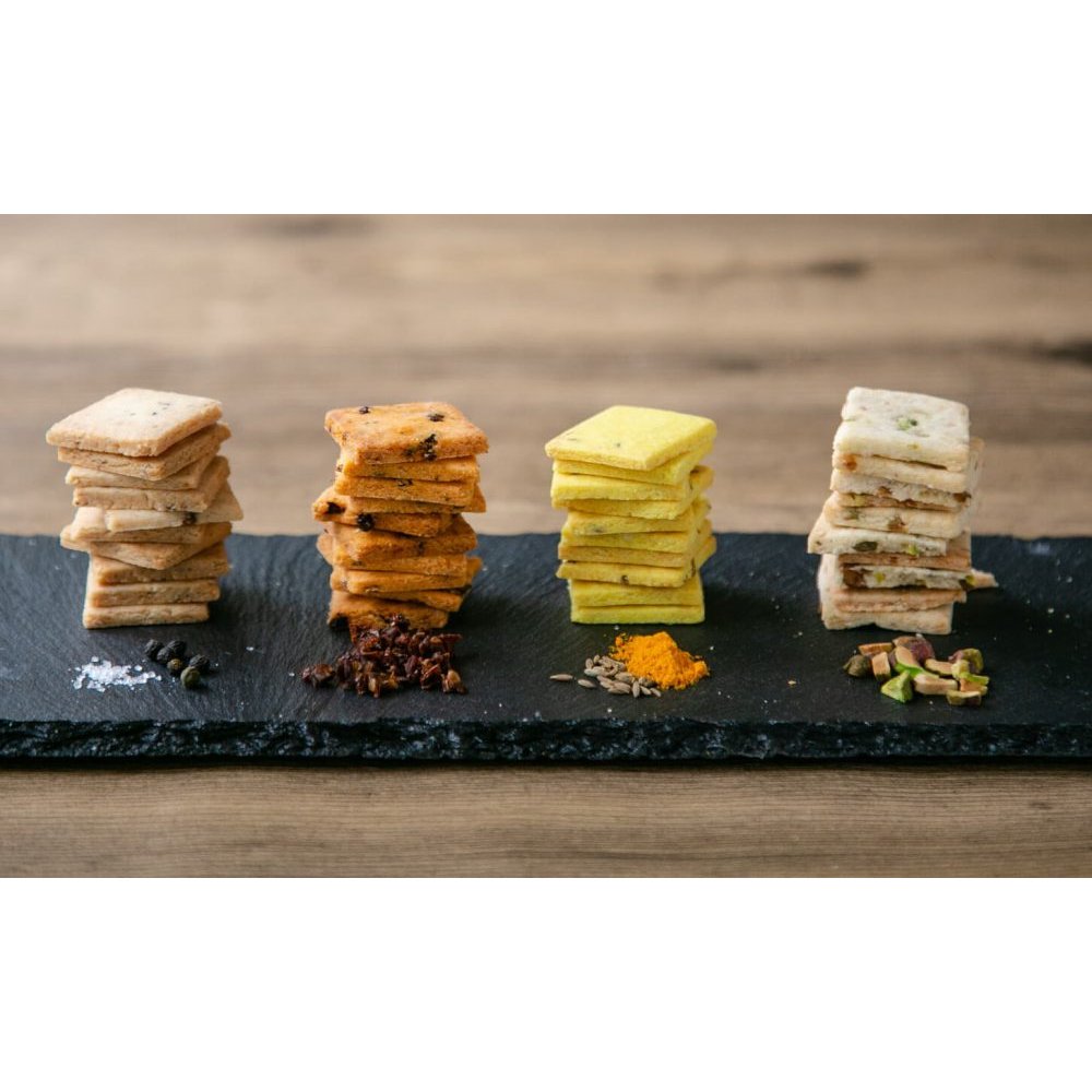 28-piece Tatatado Vegan Gluten-Free Sable Rice Cookies, offering light, crispy texture for mindful snacking