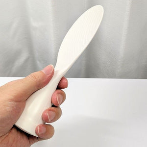 Akebono Shamoji White Rice Scoop with self-standing feature, perfect for modern kitchens