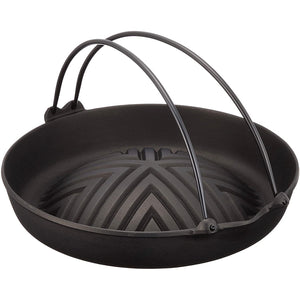 Iwachu Cast Iron Jingisukan Grill Pot 23006, 25cm, authentic Japanese BBQ pan for home cooking