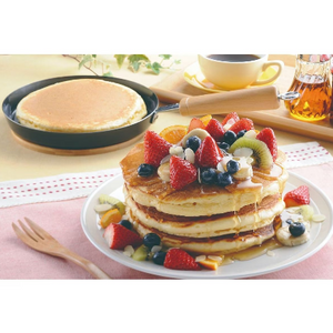 Summit Cast Iron Pancake Pan 20cm with sturdy handle, perfect for Japanese-style hotcakes