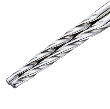 235mm Todai Tornado Metal Chopsticks with twist body offering stable grip for daily meals